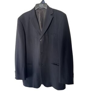 Hugo Boss Y2k Black Wool Blazer Jacket European Made Men's Sz 38R